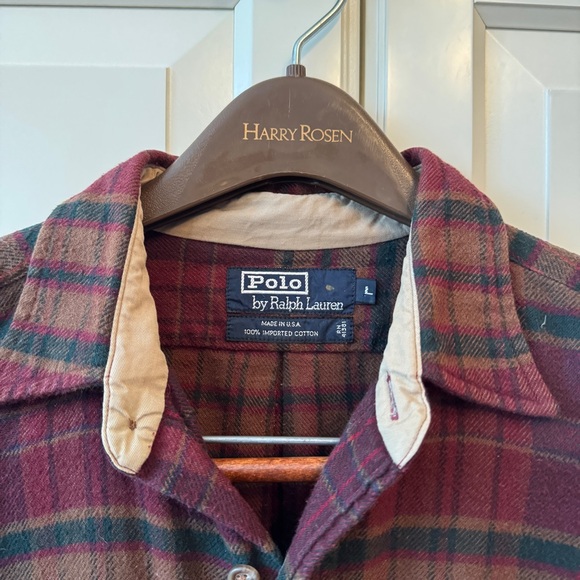 Vintage Y2K Ralph Lauren Heavyweight Flannel Shirt Jacket - size L - Picture 5 of 14